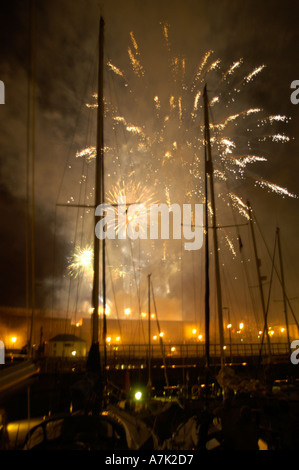 D'artifice à Queen Anne's Battery Plymouth Banque D'Images