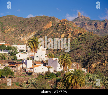 Le village de El Roque Nublo et Chorrillo, Gran Canaria, Îles Canaries, Espagne Banque D'Images