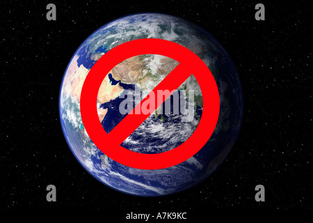 Notion de droit de la prise de conscience du réchauffement climatique. Banque D'Images