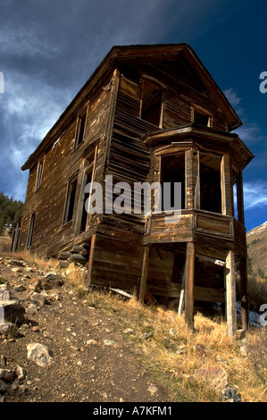 Vieille maison abandonnée chez Animas, fourches,San Juan County, Colorado, USA Banque D'Images