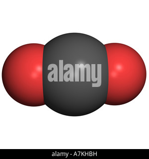 La molécule de dioxyde de carbone Banque D'Images