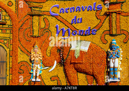 Menton Fête des Citrons Paca Alpes-Maritimes 06 French Riviera Cote d'Azur France Europe Banque D'Images