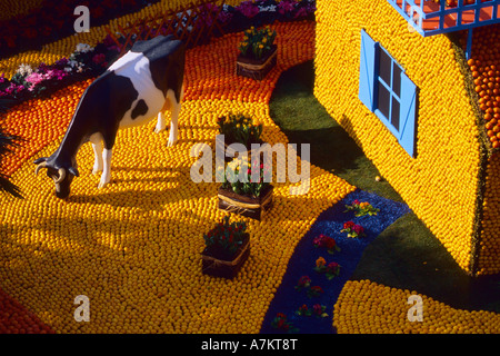 Menton Fête des Citrons Paca Alpes-Maritimes 06 French Riviera Cote d'Azur France Europe Banque D'Images