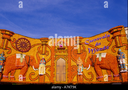 Menton Fête des Citrons Paca Alpes-Maritimes 06 French Riviera Cote d'Azur France Europe Banque D'Images