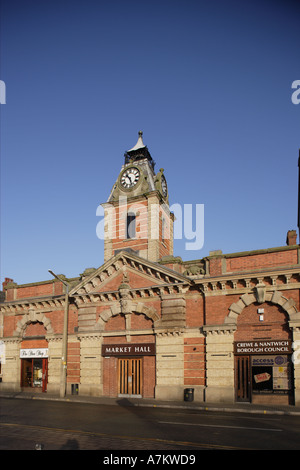 Marché couvert à Crewe UK Banque D'Images