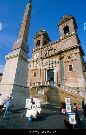 Italie Lazio Rome Chiesa della Trinita dei Monti Church Banque D'Images