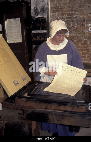 USA, Philadelphie, Pennsylvanie Ben Franklins print shop (MR) Banque D'Images