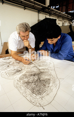 France, Haute Garonne, Toulouse, Meteo France, la réalisation du modèle de Tahiti avec l'Ordonnance Survey Maps Banque D'Images