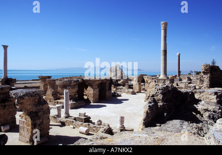 La Tunisie, Carthage, thermes d'Antonin site archéologique Banque D'Images