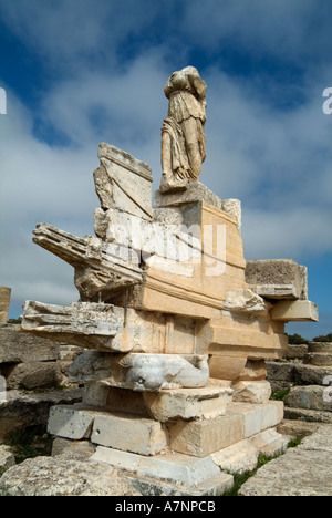 Monument Naval, Agora, Cyrène grec / Roman ruins, Libye Banque D'Images