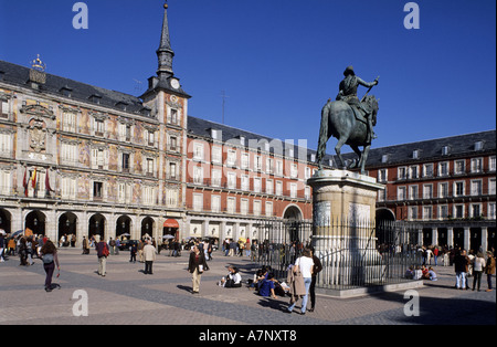 Espagne, Madrid, Plaza Mayor Banque D'Images
