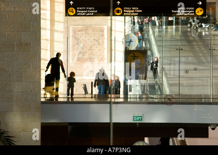 Couloirs de l'aéroport international Ben Gurion Tel Aviv ISRAËL Banque D'Images