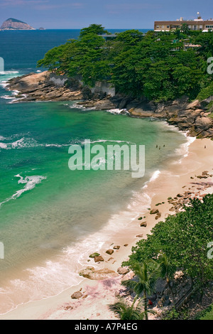 La plage de Leblon idyllique à la fin de Rio de Janeiro, Brésil Banque D'Images