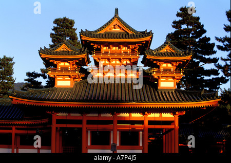 L'île de Honshu, Japon, Kyoto, Heian Jingu Shrine Shinto Banque D'Images