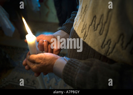 Cérémonie funèbre, Maramures, la Transylvanie, Roumanie Banque D'Images