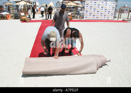 Miami Beach Florida, Lions Gate films célèbre le nouveau film, le cookie, arrivée de tapis rouge, célébrités, FL0829040005 Banque D'Images