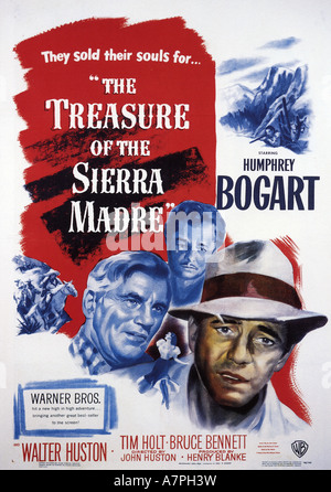 Trésor de la Sierra Madre pour l'affiche 1948 Warner film avec Humphrey Bogart Banque D'Images