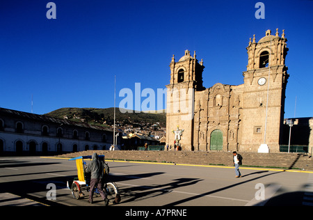 Le Pérou, Cuzco Cuzco, Ministère de l'église Compañia,Ville sur la Plaza de Armas Banque D'Images