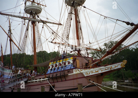 Godspeed navire de colons de Jamestown Jamestown en Virginie, USA Banque D'Images