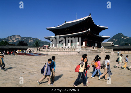 La Corée du Sud, Séoul, Gyeongbokgung Palace Banque D'Images