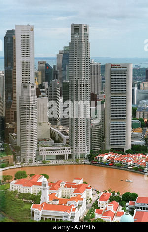 Portrait de quartier des affaires de Singapour. Banque D'Images