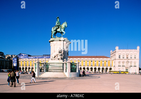 Portugal, Lisbonne, Province Estramadura, quartier de Baixa, Praça do Comercio (Place du Commerce) Banque D'Images