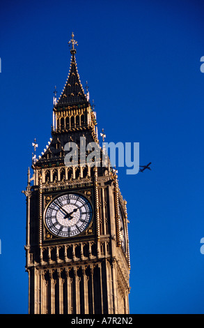 Royaume-uni, Londres, Big Ben steeple Banque D'Images