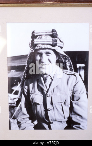 La Jordanie, la forteresse d'Azraq, portrait de Lawrence d'Arabie Banque D'Images