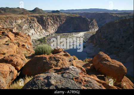 La gorge de la rivière Orange en dessous du Nord d'Augrabies falls Cape Afrique du Sud Banque D'Images