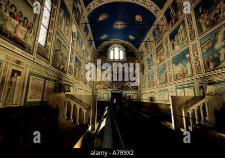 L'Italie, Vénétie, Padoue, chapelle des Scrovegni, fresques de Giotto Banque D'Images