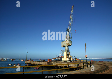 La grue à Port Nolloth Harbour Port Nolloth Northern Cape Afrique du Sud Banque D'Images