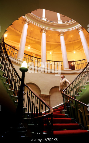 Royaume-uni, Ecosse, South Ayrshire, Château de Culzean escalier principal Banque D'Images