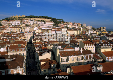 Portugal, Lisbonne, Province Estramadura, Castelo Sao Jorge (Saint George's Castle) dans quartier de Baixa Banque D'Images