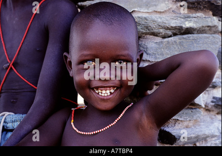 Au Kenya, la Vallée du Rift, région du lac Turkana, El Molo tribe Banque D'Images