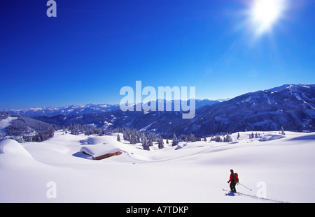 Personne de ski, Autriche Banque D'Images