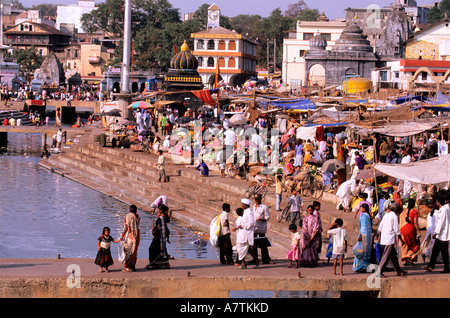 L'Inde, l'État du Maharashtra, Nasik, la ville sainte sur la rivière Godavari Banque D'Images