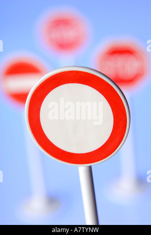 Close-up of aucune intrusion sign Banque D'Images