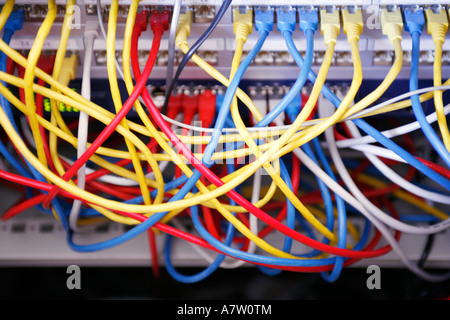 Close-up de câbles ordinateur Banque D'Images