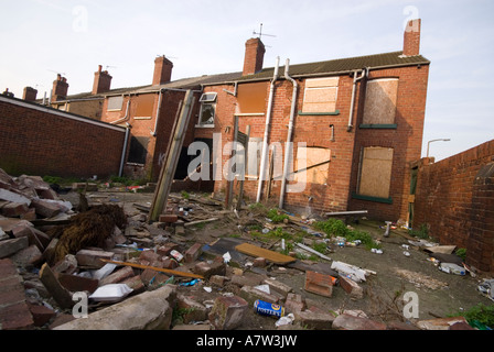 Maisons abandonnées Doncaster UK Banque D'Images