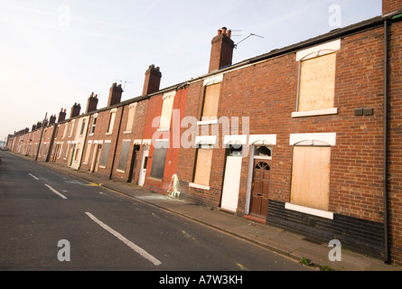 Maisons abandonnées Doncaster UK Banque D'Images