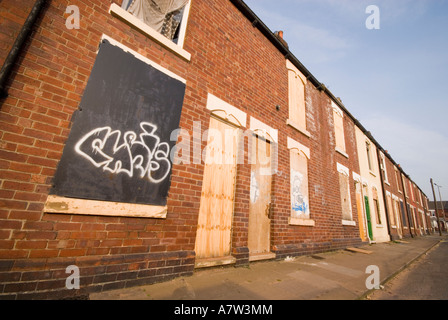 Maisons abandonnées Doncaster UK Banque D'Images