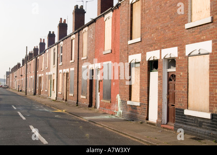 Maisons abandonnées Doncaster UK Banque D'Images