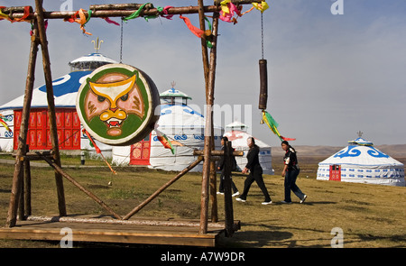 Célébration en Hei Shan Tou village Région autonome de Mongolie intérieure dans le nord-est de la Chine Banque D'Images