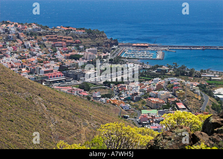 Vue de la capitale San Sebastian et son port, l'île de La Gomera, Canary Islands, Spain, Europe Banque D'Images