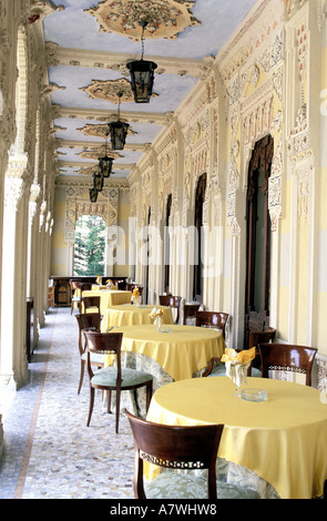 L'Italie, région du Piémont, lac d'Orta, Orta village, Villa Crespi Hotel Banque D'Images