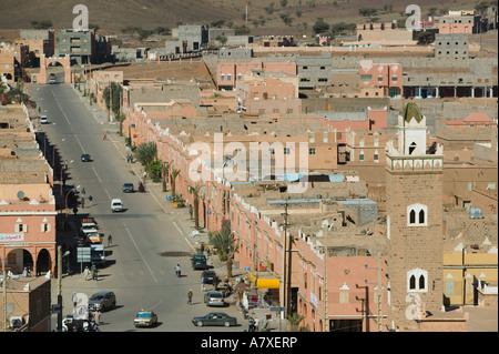 Le Maroc, la vallée du Draa, AGDZ Vallée du Draa : Vue sur Ville Banque D'Images