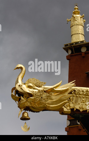 Songzhanling monastère. Zhongdian. La préfecture autonome tibétaine de Xian de dêqên. La province du Yunnan. Chine Banque D'Images