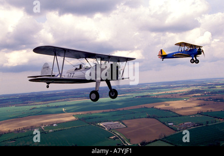 Des biplans BOEING STEARMAN 1930 Banque D'Images