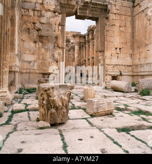 Temple de Bacchus à Baalbek au Liban Banque D'Images