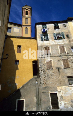 France, Alpes Maritimes, vallée de la Roya, Saorge village Banque D'Images